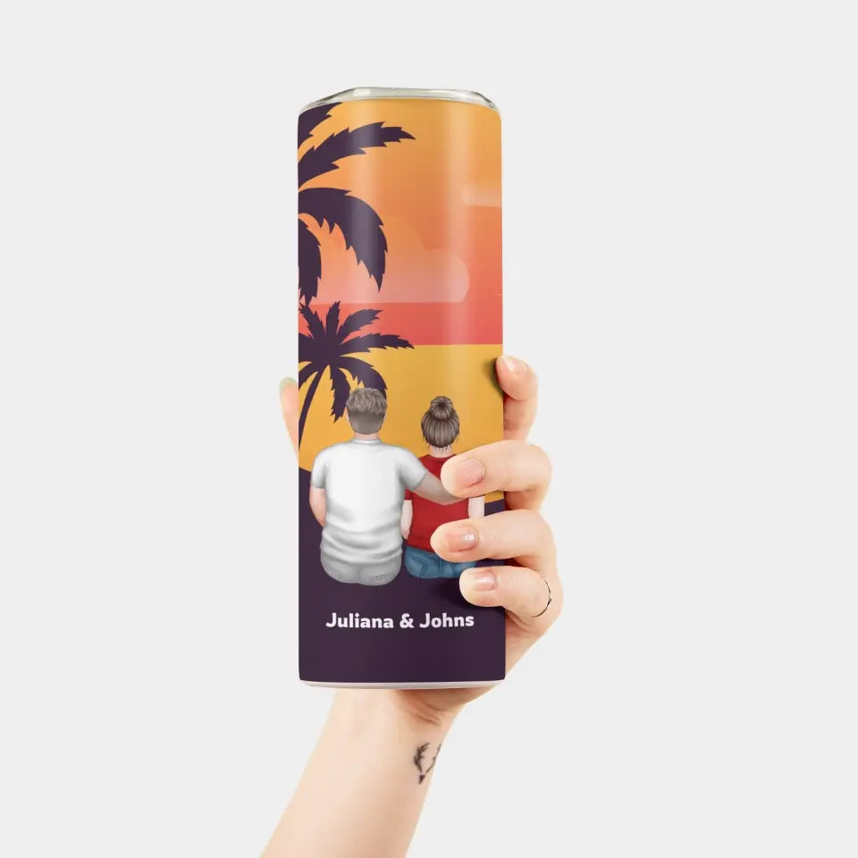 Sip your way to seaside fantasies with this Customizable Tumbler Cover