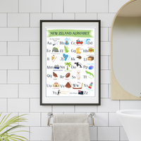Thumbnail for New Zealand Alphabet Print | Illustrated ABC Poster | A-Z Kiwiana Alphabet Nursery | NZ Classroom | Kiwi Kids Room | Digital Download