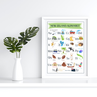 Thumbnail for New Zealand Alphabet Print | Illustrated ABC Poster | A-Z Kiwiana Alphabet Nursery | NZ Classroom | Kiwi Kids Room | Digital Download