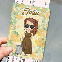 Thumbnail for Tropical Summer Vacation - Personalized Passport Cover, Passport Holder - Gift For Bestie