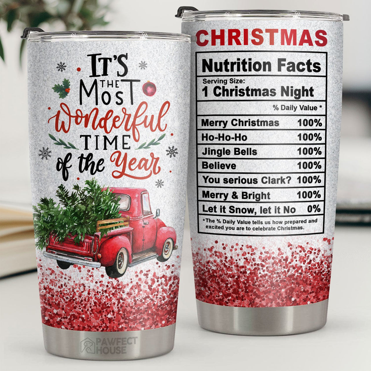 It's The Most Wonderful Time Of The Year - Tumbler - Christmas Gift For Family, Couple, Friends, Christmas Decoration, Holiday Gift