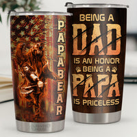 Thumbnail for Being A Papa Is Priceless - Tumbler - To My Dad, Gift For Dad, Dad Gift From Daughter And Son, Birthday Gift For Dad