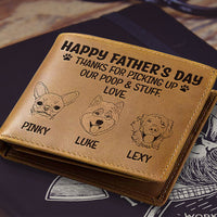 Thumbnail for Dear Dog Dad We Woof You - Personalized Bifold Wallet - Gift For Dad