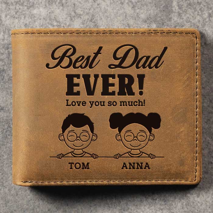 We Love You So Much - Personalized Bifold Wallet - Gift For Dad