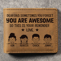 Thumbnail for You Are Awesome Dad - Personalized Bifold Wallet - Gift For Dad