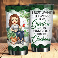 Thumbnail for Hang Out With My Chickens - Personalized Tumbler - Gift For Gardening Lovers