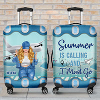 Thumbnail for The Sky Is Calling & I Must Go - Personalized Luggage Cover