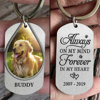 Thumbnail for You're Always On My Mind - Personalized Keychain - Upload Image, Gift For Pet Lovers, Memorial Gift