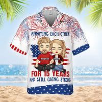 Thumbnail for Annoying Each Other - Personalized Hawaiian Shirt - Gift For Couples, Husband Wife