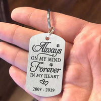 Thumbnail for You're Always On My Mind - Personalized Keychain - Upload Image, Gift For Pet Lovers, Memorial Gift