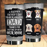 Thumbnail for To Our Amazing Dog Dad - Personalized Tumbler - Gift For Father's Day