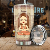 Thumbnail for I’m Mostly Peace Love & Light - Personalized Tumbler - Gift For Yoga Lovers