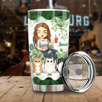 Thumbnail for Hang Out With Cats - Personalized Tumbler - Gift For Gardening Lovers