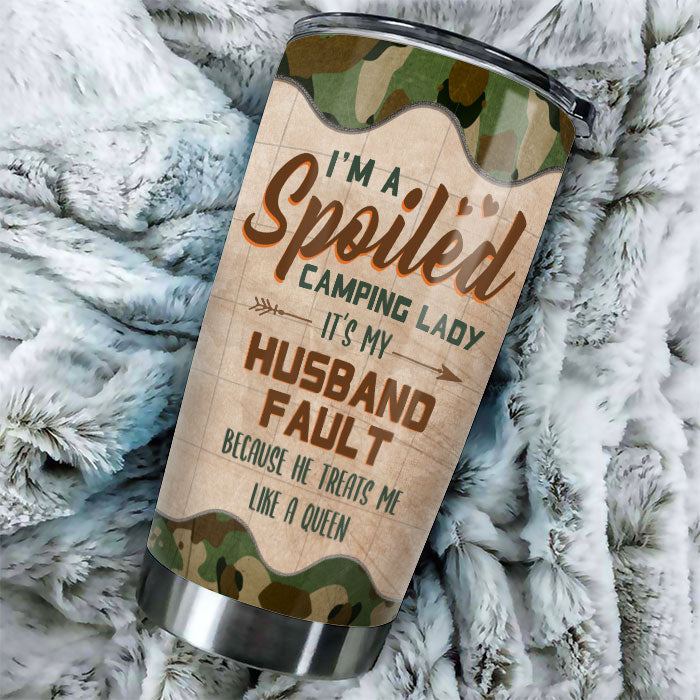 Spoiled Camping Lady - Personalized Tumbler - Gift For Camping Lovers