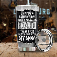 Thumbnail for To Our Amazing Dog Dad - Personalized Tumbler - Gift For Father's Day