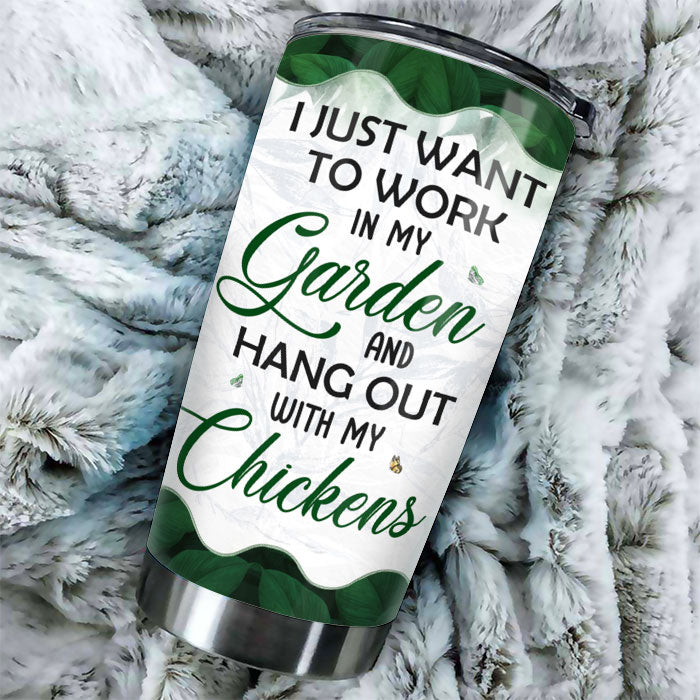 Hang Out With My Chickens - Personalized Tumbler - Gift For Gardening Lovers