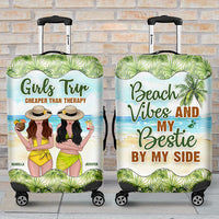 Thumbnail for Beach Vibes & My Bestie By My Side - Gift For Bestie, Personalized Luggage Cover