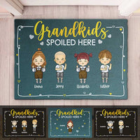 Thumbnail for Grandkids Spoiled Here - Personalized Decorative Mat - Gift For Couples, Husband Wife