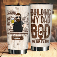 Thumbnail for Building My Dad Bod One Beer At A Time - Gift For Dad, Grandpa - Personalized Tumbler