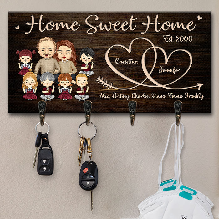 This Is Our Sweet Home - Personalized Key Hanger, Key Holder - Gift For Couples, Husband Wife