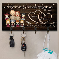 Thumbnail for This Is Our Sweet Home - Personalized Key Hanger, Key Holder - Gift For Couples, Husband Wife