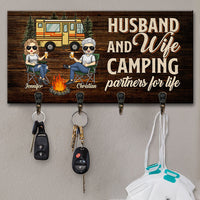 Thumbnail for We Are Camping Partner For Life - Personalized Key Hanger, Key Holder - Gift For Camping Couples, Husband Wife