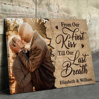 Thumbnail for From Our First Kiss - Personalized Horizontal Canvas - Upload Image, Gift For Couples, Husband Wife