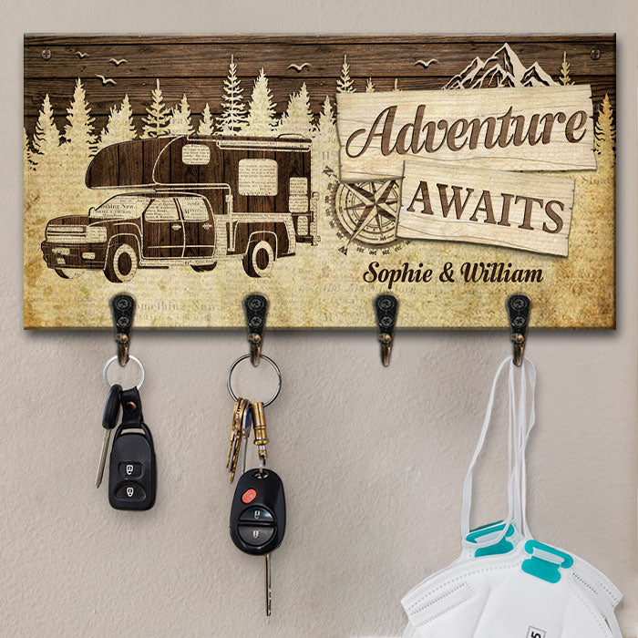 Personalized Key Hanger - Adventure Awaits Us - Personalised Gifts NZ