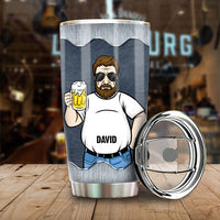 Thumbnail for Working On My Dad Bod One Beer At A Time - Gift For Dad, Grandpa - Personalized Tumbler