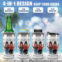 Thumbnail for Friends & Alcohol - Personalized Can Cooler - Gift For Bestie