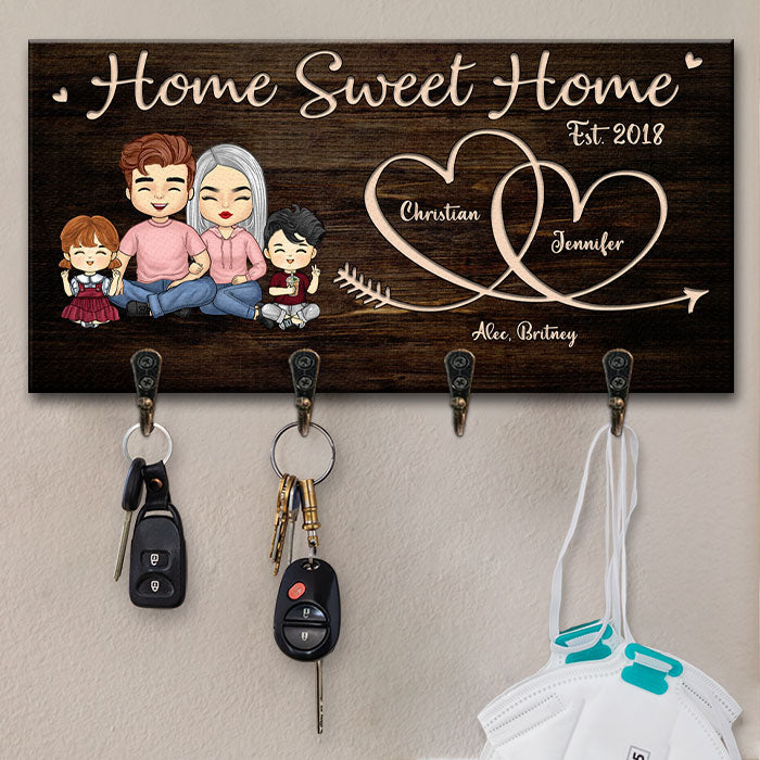 This Is Our Sweet Home - Personalized Key Hanger, Key Holder - Gift For Couples, Husband Wife