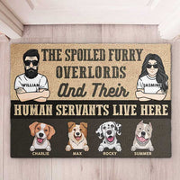 Thumbnail for The Spoiled Furry Overlords - Personalized Decorative Mat - Gift For Pet Lovers