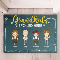 Thumbnail for Grandkids Spoiled Here - Personalized Decorative Mat - Gift For Couples, Husband Wife