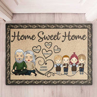 Thumbnail for There's No Place Like Home - Personalized Decorative Mat - Anniversary Gifts, Gift For Couples, Husband Wife