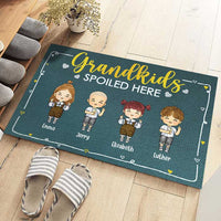 Thumbnail for Grandkids Spoiled Here - Personalized Decorative Mat - Gift For Couples, Husband Wife