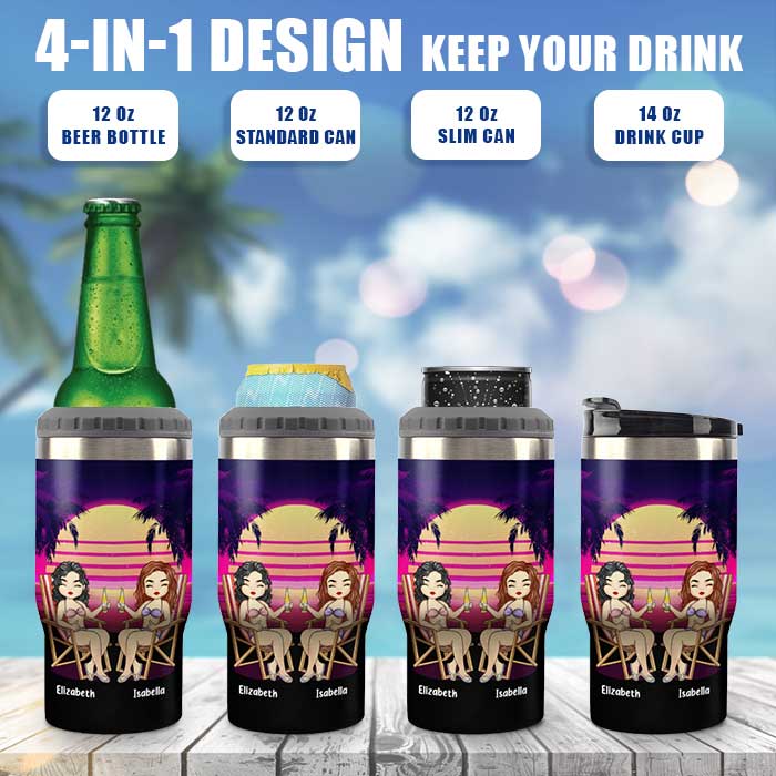 Keeping Each Other Sane - Personalized Can Cooler - Gift For Bestie