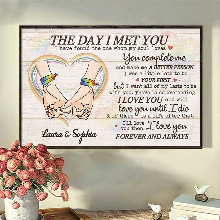 You're The One Whom My Soul Loves, LGBTQ+ Couples - Gift For Couples, Personalized Horizontal Poster