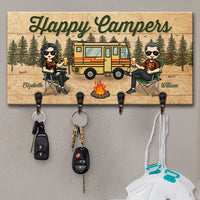 Thumbnail for Camping Partners For Life - Personalized Key Hanger, Key Holder - Gift For Camping Couples, Husband Wife