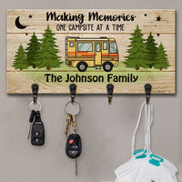 Thumbnail for One Campsite At A Time - Personalized Key Hanger, Key Holder - Gift For Camping Lovers