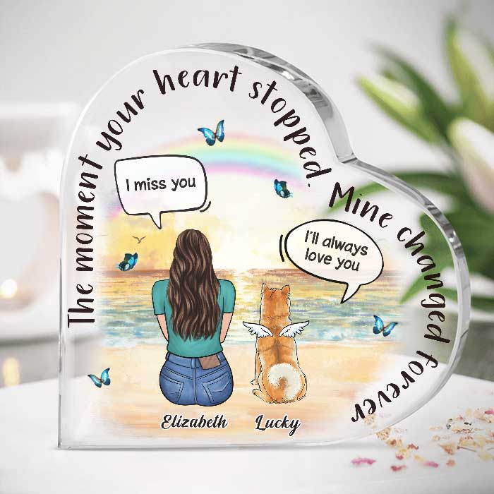 My Heart Changed Forever - Personalized Shaped Acrylic Plaque - Memorial Gift, Sympathy Gift