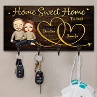 Thumbnail for We Love Our Home - Personalized Key Hanger, Key Holder - Anniversary Gifts, Gift For Couples, Husband Wife