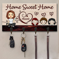 Thumbnail for Our Sweet Home - Personalized Key Hanger, Key Holder - Gift For Couples, Husband Wife