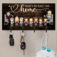 Thumbnail for There Is No Place Like Our Home - Personalized Key Hanger, Key Holder - Gift For Couples, Husband Wife