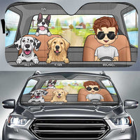 Thumbnail for Me & My Beloved Dogs - Personalized Auto Sunshade - Gift For Pet Lovers