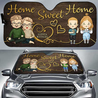 Thumbnail for Sweet Home - Personalized Auto Sunshade - Gift For Couples, Husband Wife