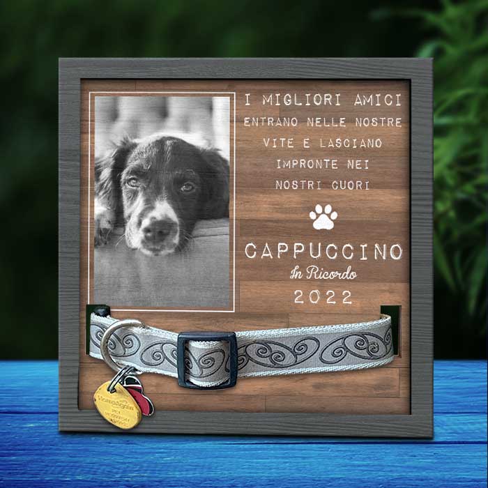 I Migliori Amici Entrano Nelle Nostre Vite E Lasciano Impronte Nei Nostri Cuori - Upload Image - Personalized Memorial Pet Loss Sign (9x9 pollici) Italian