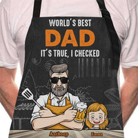 Thumbnail for World's Best Dad - Personalized Apron - Gift For Dad, Grandpa