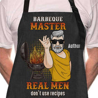 Thumbnail for Real Men Don't Use Recipes - Personalized Apron - Gift For Dad