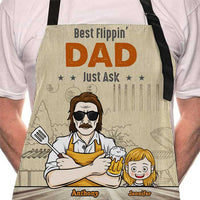 Thumbnail for Best Flippin' Dad - Personalized Apron - Gift For Dad, Grandpa