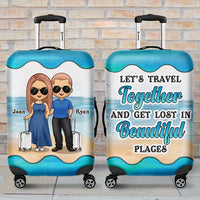 Thumbnail for Let's Travel Together And Get Lost In Beautiful Places - Gift For Couples, Husband Wife - Personalized Luggage Cover